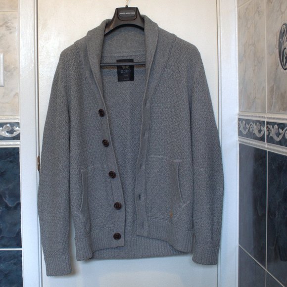 DJAB Grey Cotton Cardigan - Picture 2 of 3